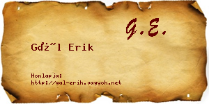 Gál Erik névjegykártya